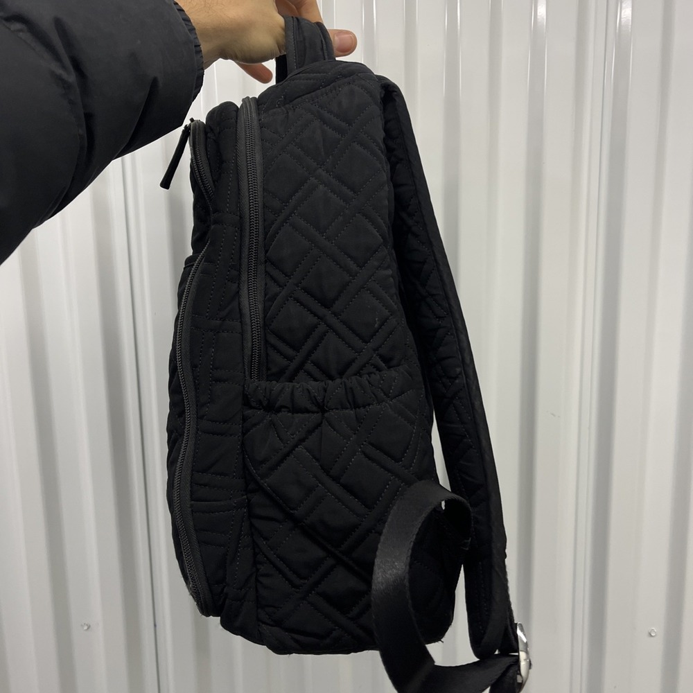 Vera Bradley Women's Backpack Black Cotton Quilted Adjustable Strap Bag - Picture 5 of 11